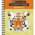Brain Games - Sticker by Number: Animals - 2 Books in 1 (42 Images to Sticker)