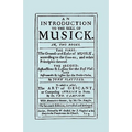An Introduction to the Skill of Musick. The Grounds and Rules of Musick...Bass Viol...The Art of Descant. Seventh edition. [Facsimile 1674, music]