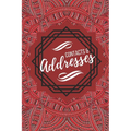 Contacts & Addresses: Geometric Design (Red, Black & White) Small 6" X 9"