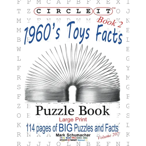 Circle It, 1960s Toys Facts, Book 2, Word Search, Puzzle Book