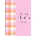 Biblia Rvr 1960 Compacta Símil Piel Cuadros Rosa Claro (Bible Rvr 1960 Compact Size Leatherlike Light Pink Checked Pattern (Spanish Edition)