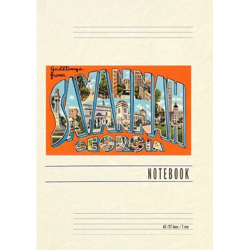 Vintage Lined Notebook Greetings from Savannah