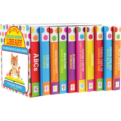 My Little Library of Bilingual Board Books - (Set of 10 English-Spanish Board Books)