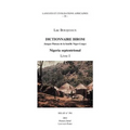 Dictionnaire Birom (Langue Plateau de la Famille Niger-Congo). Nigeria Septentrional. Livre I