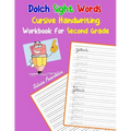 Dolch Sight Words Cursive Handwriting Workbook for Second Grade: Learning cursive handwriting workbook for kids