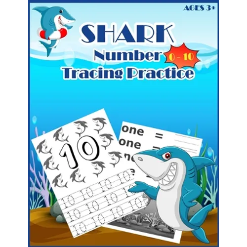 SHARKSNUMBER Tracing Practice: Handwriting Workbook, Number Tracing Books for Kids Ages 3-5