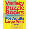 Variety Puzzle Books For Adults Large Print - Book 1: Puzzle Book collections of Sudoku Puzzles, Kakuro Puzzle, Word Search Puzzles, Shikaku Puzzle an