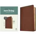 NLT Super Giant Print Bible, Filament Enabled (Genuine Leather, Brown, Red Letter)