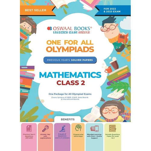 Oswaal One For All Olympiad Previous Years' Solved Papers, Class-2 Mathematics Book (For 2022-23 Exam)