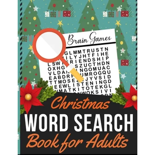 Christmas Word Search Book for Adults: Holiday themed word search puzzle book Puzzle Gift for Word Puzzle Lover Brain Exercise Game