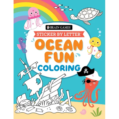 Brain Games - Sticker by Letter - Coloring: Ocean Fun