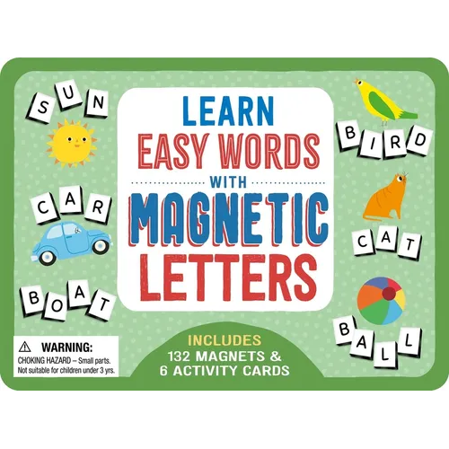 Learn Easy Words with Magnetic Letters: Includes 132 Magnets & 6 Activity Cards
