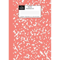 Marble Notebook A5: Coral Pink Marble Wide Ruled Journal