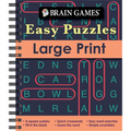 Brain Games - Easy Puzzles - Large Print: 4-Square Sudoku, Quick Crosswords, Easy Word Searches, Fill in the Blank, Guess the Word, Simple Scrambles,