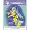 Adult Coloring Book: 40 Purrtastic Cats, Stress Relieving Coloring Pages For Adults By ColoringCraze