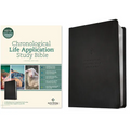 NLT Chronological Life Application Study Bible, Second Edition (Leatherlike, Ebony Leaf)