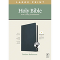 NLT Large Print Thinline Reference Bible, Filament Enabled Edition (Red Letter, Genuine Leather, Blue, Indexed)