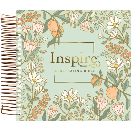 NLT Dayspring Inspire Illustrating Bible, Filament Enabled (Spiral Bound, Mint Floral Garden)