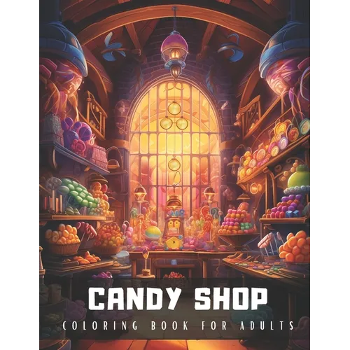 Candy Shop Coloring Book for Adults: An Adult Coloring Book with Detailed Illustrations of Candy Shop Interiors, Perfect for Stress Relief and Relaxat
