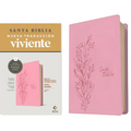 Biblia de Referencia En La Columna Central Ntv, Letra Grande Con Filament (Sentipiel, Rosa, Letra Roja)