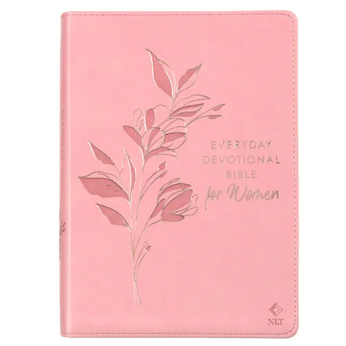 NLT Holy Bible Everyday Devotional Bible for Women New Living Translation, Vegan Leather, Pink Debossed