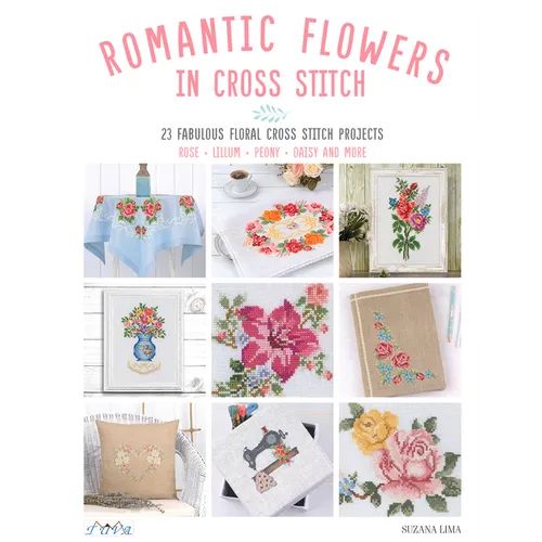 Romantic Flowers in Cross Stitch