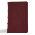 CSB Personal Size Bible, Holman Handcrafted Collection, Marbled Burgundy Premium Calfskin