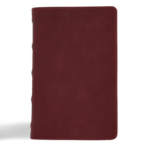 CSB Personal Size Bible, Holman Handcrafted Collection, Marbled Burgundy Premium Calfskin