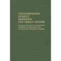 Contemporary Subject Headings for Urban Affairs