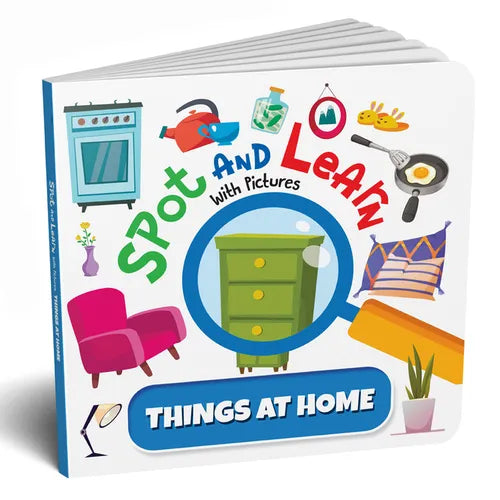 Spot and Learn with Pictures: Things at Home: A Fun & Interactive Board Book to Develop Observation Skills and Vocabulary for Kids, Toddlers [Penguin