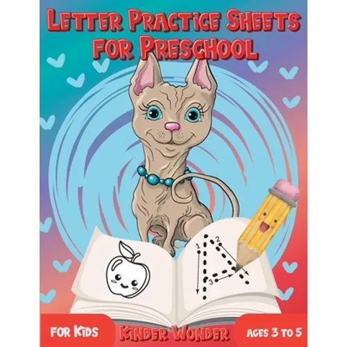 Letter Practice Sheets for Preschool for Kids Ages 3 to 5: Learning Workbook Letter and Number Tracing for Kindergarten with Cute Dog Design