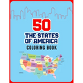 50 The States of America Coloring Book: 50 State Maps with Capitals and Symbols like Motto Bird Mammal Flower Insect Butterfly or Fruit Perfect Easy T