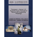 Thompson V. Kerner U.S. Supreme Court Transcript of Record with Supporting Pleadings