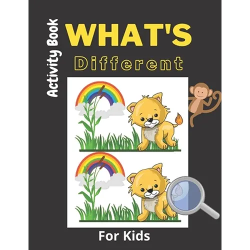 What's Different Activity Book For Kids: Find 7 Differences on this Book, Animals, Gifts For Boys And Girls