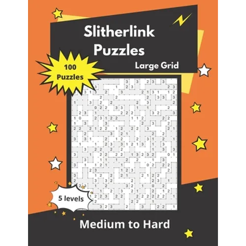 Slitherlink Puzzles Large Grid: Logic Puzzles for adults (medium to hard)