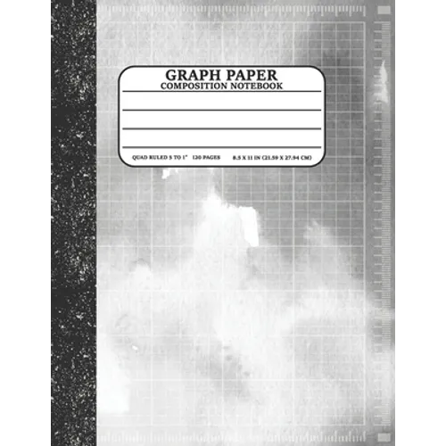 Graph Paper Composition Notebook: Math and Science Lover Graph Paper Cover Watercolor Silver (Quad Ruled 5 squares per inch, 120 pages) Birthday Gifts
