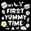 My First Yummy Time Baby Book: For excellent baby toys of Baby shower gifts High contrast baby toys for newborn Amazing childrens books ages 0-3 for b