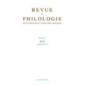 Revue de Philologie de Litterature Et d'Histoires Anciennes 89-2