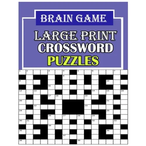Brain game large print: crossword puzzle book