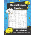 Hashi Bridges Puzzles Mixed Grids: Large Bridges Puzzles for adults (solutions included)