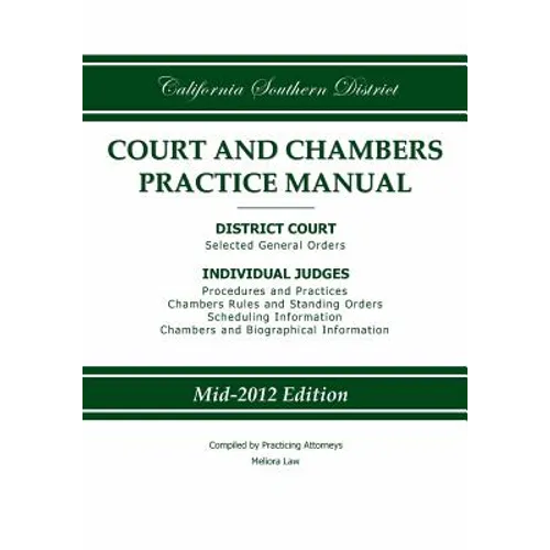 California Southern District Court and Chambers Practice Manual