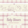 Classic Toys Baby Shower Guest Book: A Vintage Toy Themed Baby Shower Guest Book for Boys with Pastel Gingham Design - Includes Sign-In, Gift Log & Ad
