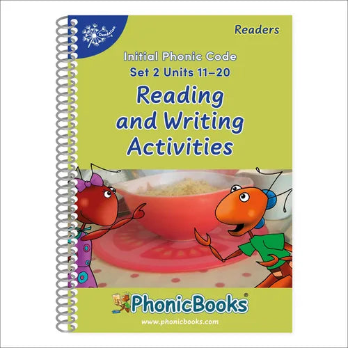 Phonic Books Dandelion Readers Reading and Writing Activities Set 2 Units 11-20 Twin Chimps (Two Letter Spellings Sh, Ch, Th, Ng, Qu, Wh, -Ed, -Ing, -