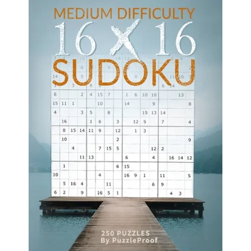 16 X 16 Sudoku Puzzle Book 2 - Normal: 250 Medium Skill Level 16X16 Sudoku Puzzles. Two Puzzles Each Page. Solutions at the back of the book.