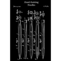 Hand Knitting Needles: Knitting Paper 4x5 Template for Crocheters and Knitters