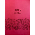Kjver Holy Bible, Wave Design, Large Print, Berry Ultrasoft: (King James Version Easy Read, Red Letter, Pink)