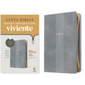 Biblia de Referencia En La Columna Central Ntv, Letra Grande de Zíper Con Filament (Sentipiel, Gris, Letra Roja)