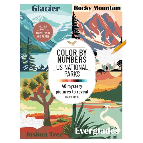 Color by Numbers Us National Parks: 40 Mystery Pictures to Reveal