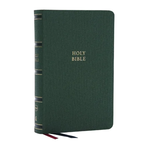 Nkjv, Single-Column Reference Bible, Verse-By-Verse, Green Leathersoft, Red Letter, Comfort Print (Thumb Indexed)