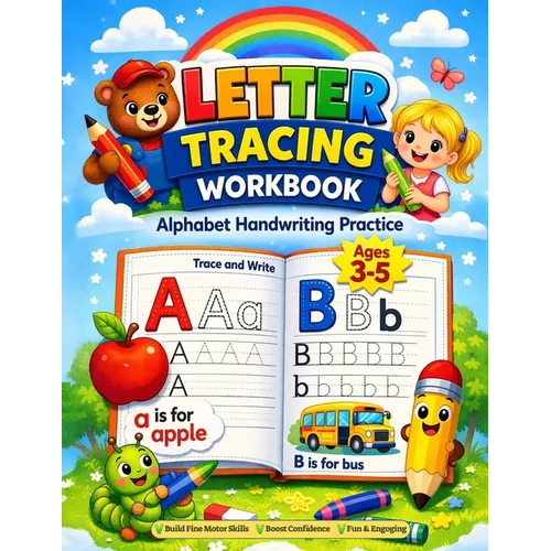 ABC Letter Tracing: Learn to Write with Line Tracing & Pen Control Preschool Handwriting Workbook for Kids Ages 3-5 Build Fine Motor Skills & Early Wr